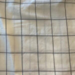 Manta Lanilla Blanco / Gris Oscuro a Cuadros