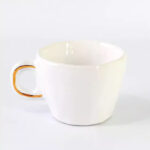 Taza Cónica Blanco / Hilo Oro
