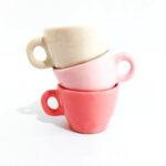 Taza Cónica en Cerámica Colores / Hilo Oro