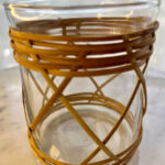 Vasos en Vidrio y Ratán