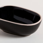 Bowl Mora Negro Brillante y Borde Natural